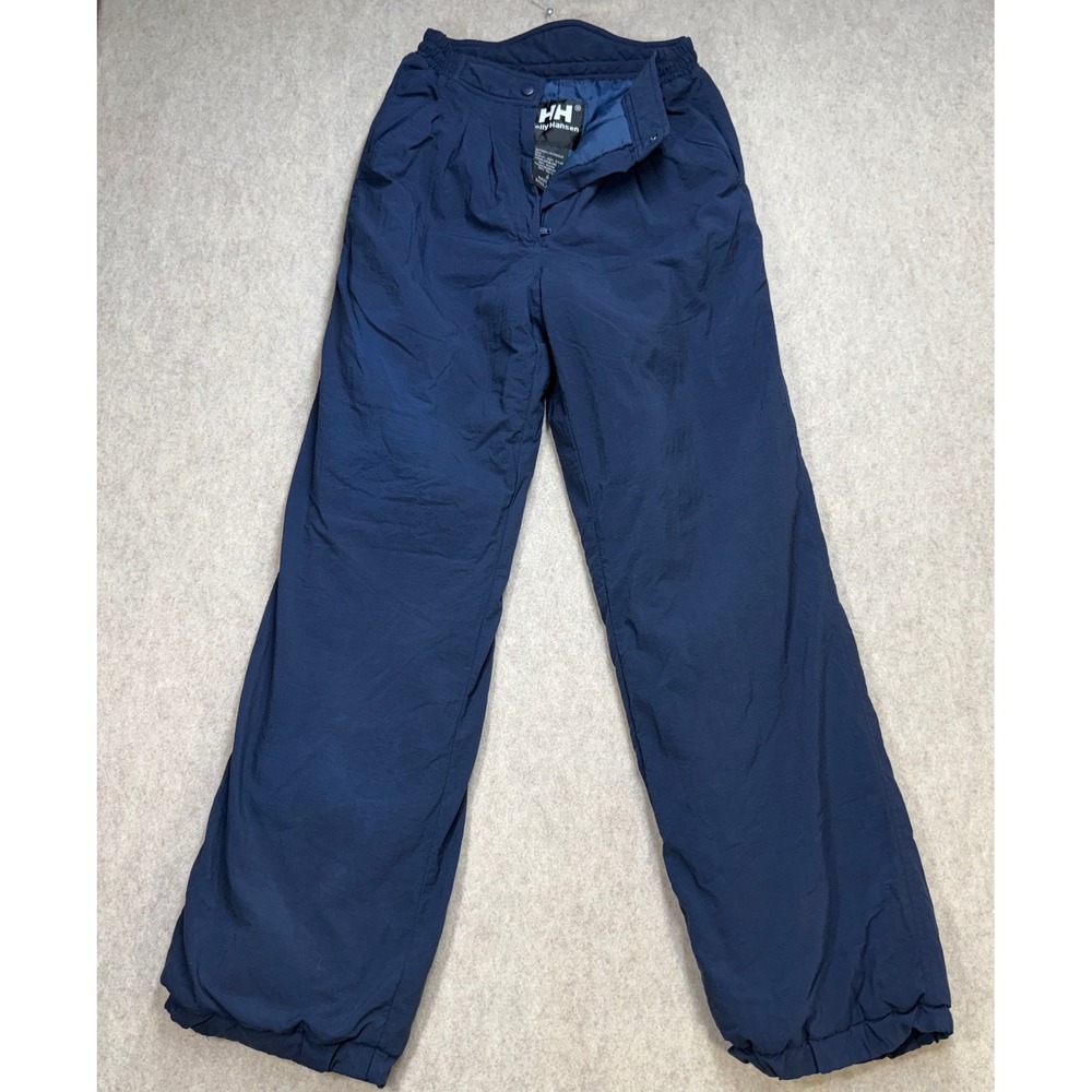 Helly Hansen Womens Vintage Navy Blue Pleated Insulated Snow Ski Pants Size 8